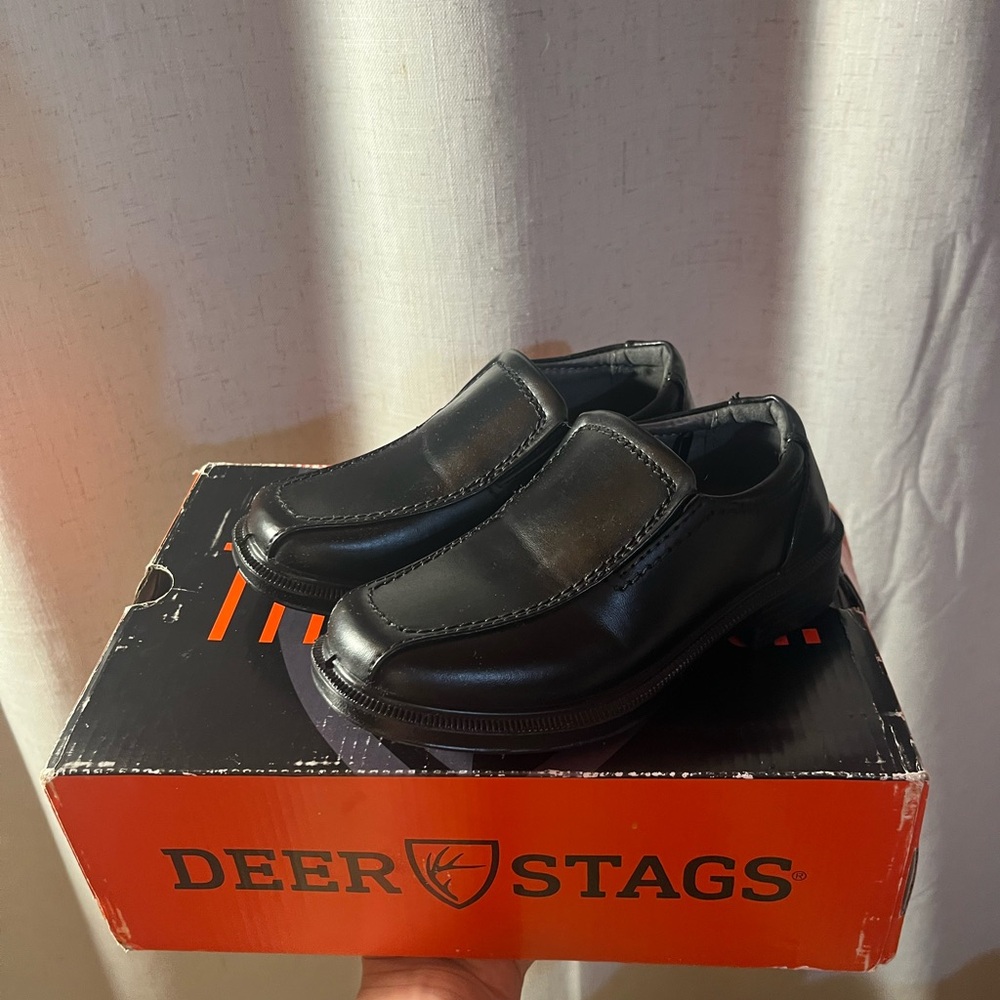 Deer Stags Greenpoint JR Toddler Boy Black Loafers